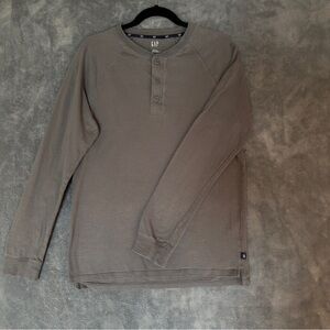 GAP Men's Charcoal Long Sleeve Henley size medium